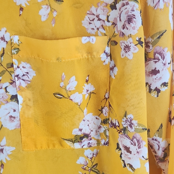 Rue21 Yellow Floral Tunic Top - Picture 3 of 6